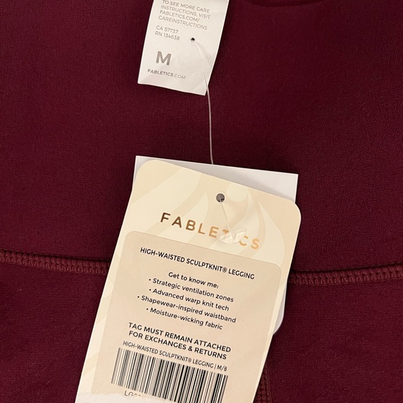 Fabletics leggings, port wine - Picture 2 of 6